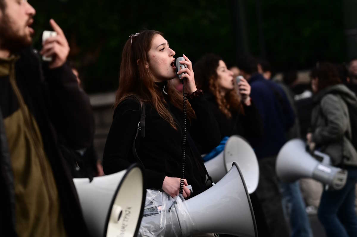 Η εκτεταμένη και ειρηνική διαδήλωση στην Αθήνα για την 51η επέτειο της εξέγερσης του Πολυτεχνείου