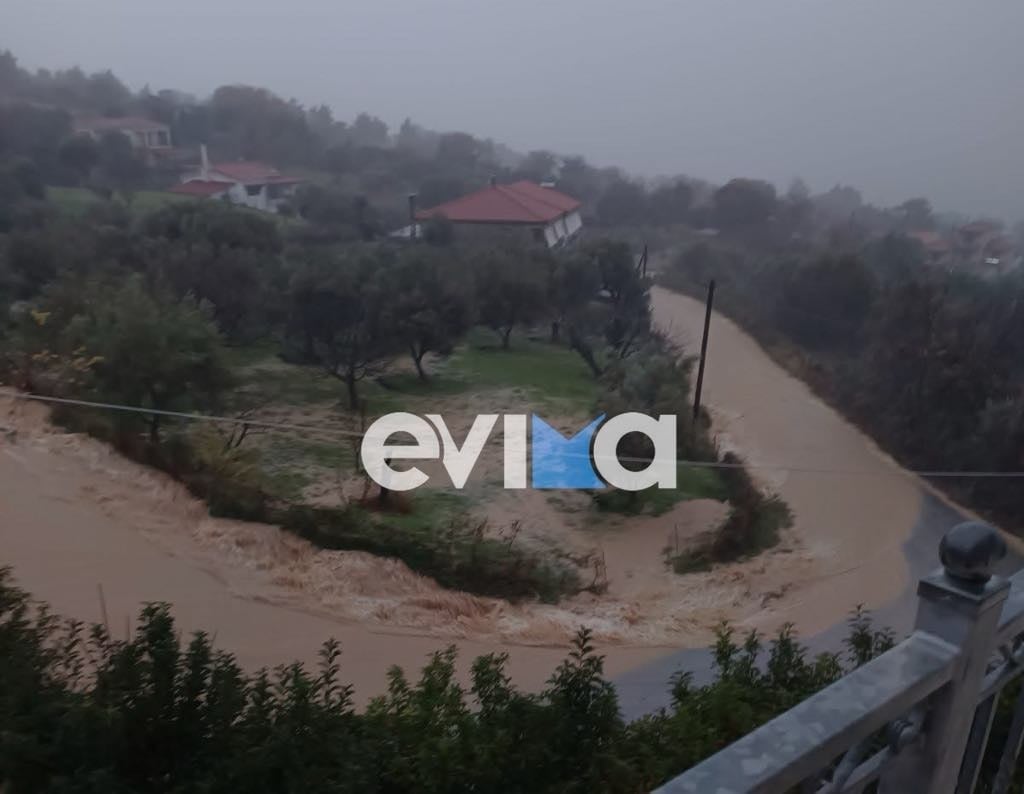 Εύβοια: Σοβαρές δυσκολίες λόγω της κακοκαιρίας – Υπερχείλισαν τρία ρέματα, πλημμύρισαν κατοικίες και επιχειρήσεις