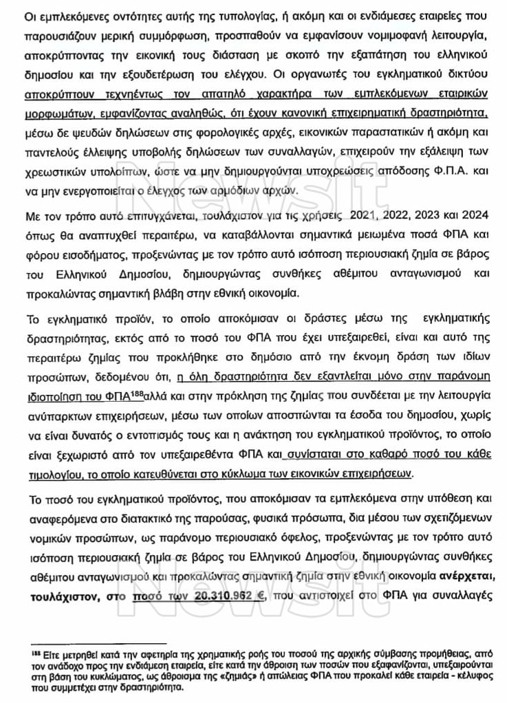 Αποκαλυπτικό το πόρισμα του Βουρλιώτη που δημοσιεύει το newsit.gr για το κύκλωμα που πωλούσε προστασία – Πάνω από 64 εκ. η ζημιά στο ελληνικό Δημόσιο