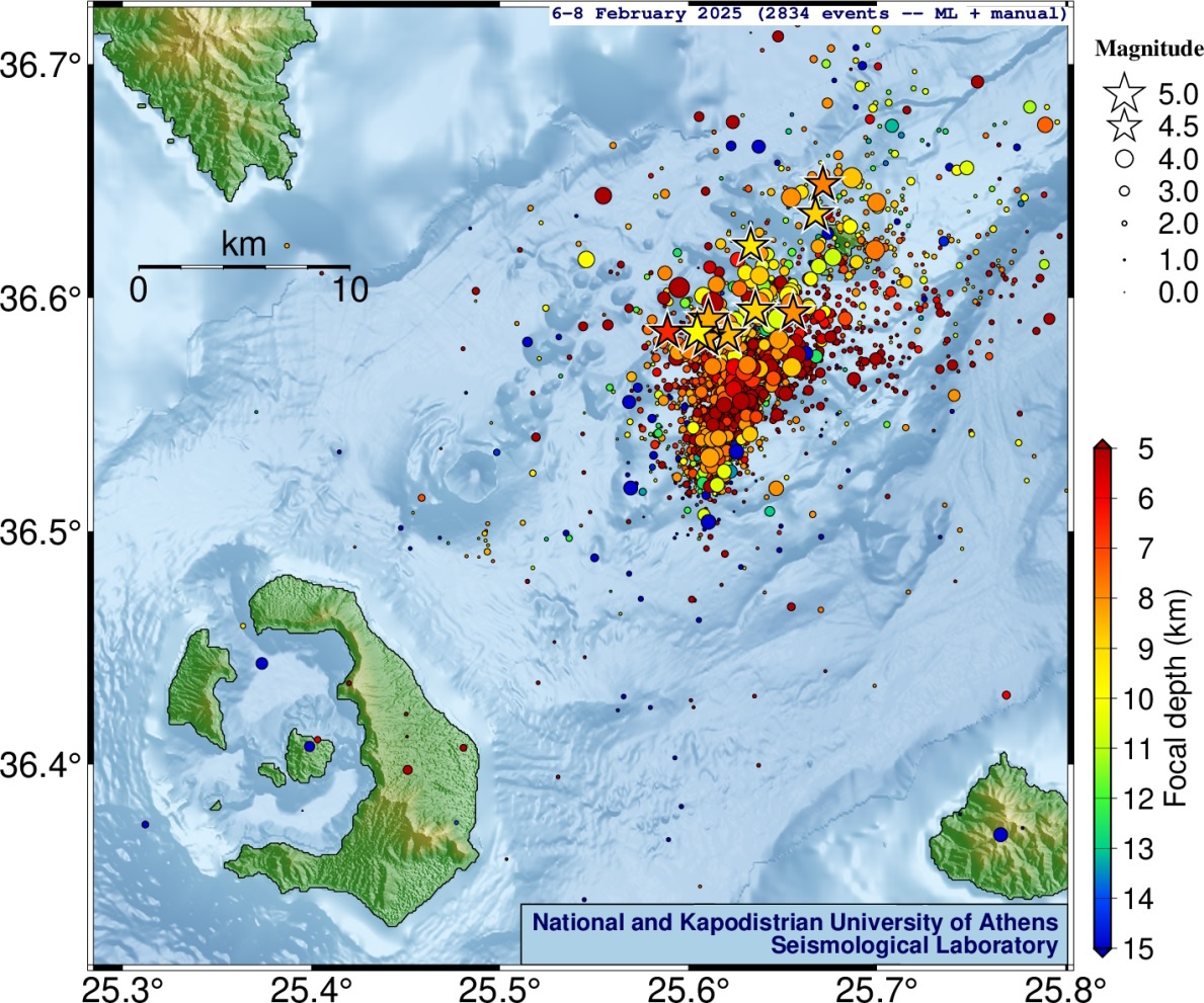 EKΠΑ για τους σεισμούς στις Κυκλάδες: 11700 δονήσεις στην Σαντορίνη από 26 Ιανουαρίου μέχρι χθες – Απανωτές σεισμικές έως 4,5 Ρίχτερ την Κυριακή