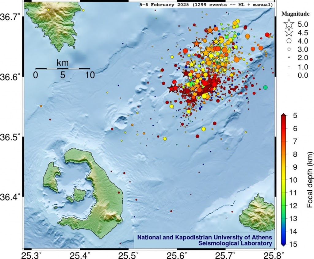 ΕΚΠΑ για τους σεισμούς στις Κυκλάδες: Μειώνεται η σεισμικότητα μεταξύ Σαντορίνης και Αμοργού – 1200 δονήσεις σε 24 ώρες