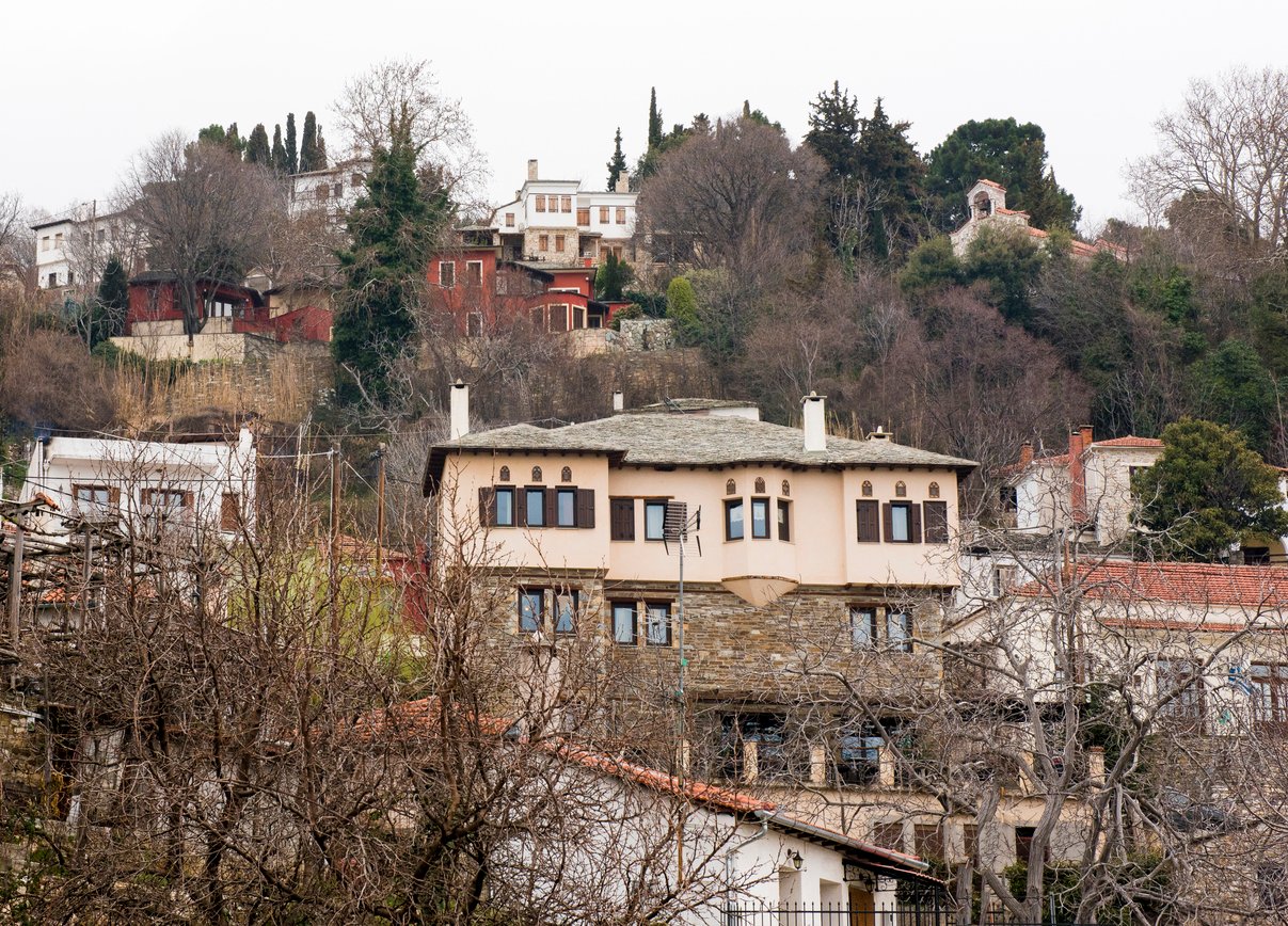 Typical architecture on mounatin Pelion. Miles villlage , Greece