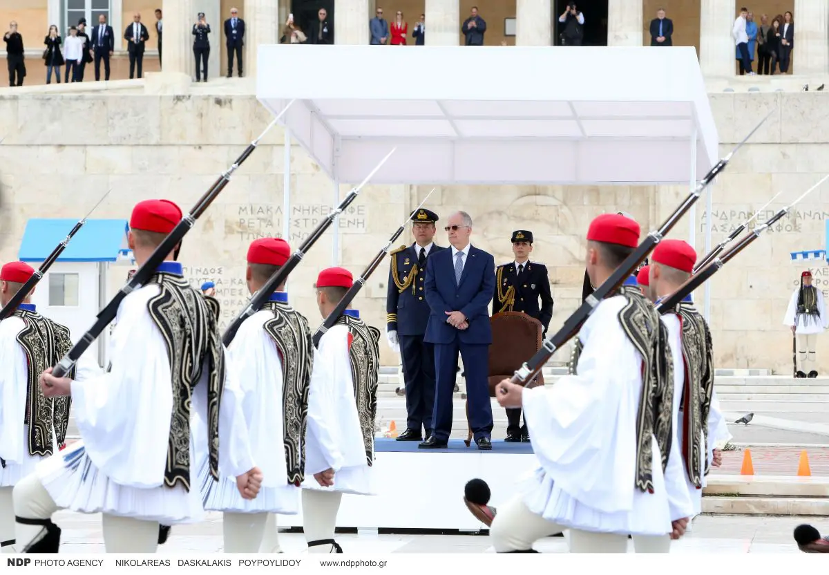 Οι τσολιάδες στην παρέλαση της 25ης Μαρτίου